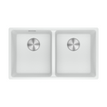 Franke Maris Undermount/Flushmount Double Bowl Sink - MRG120-35-35PW Polar White - MRG12035PWB