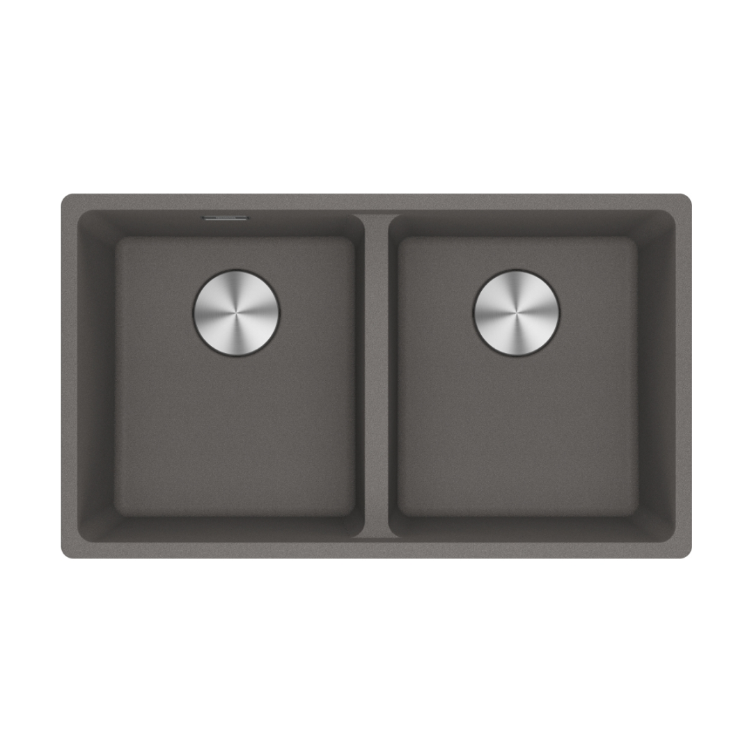 Franke Maris Flushmount Double Bowl Sink - MRG120-35-35SG Stone Grey - MRG12035SGB