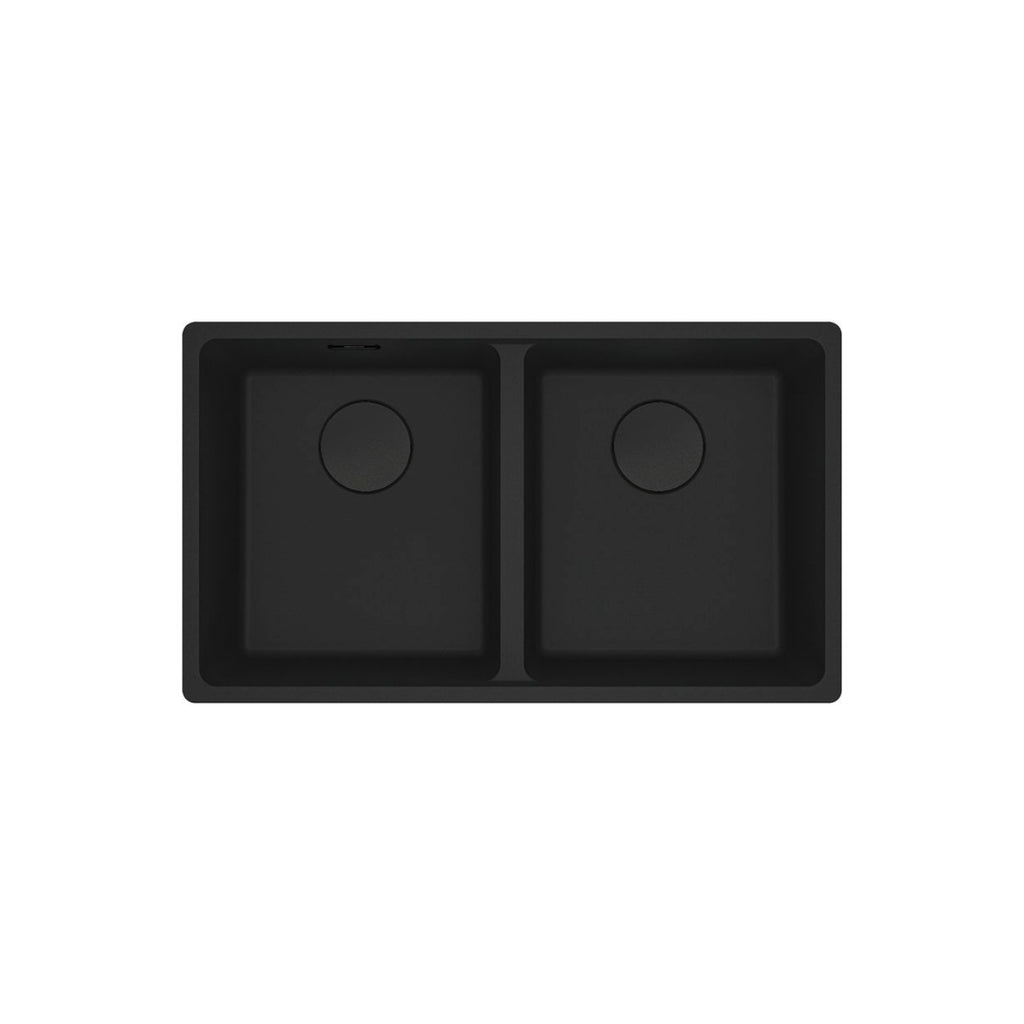 Franke Maris MRG120-35MB-FPC Undermount Double Bowl Sink (Includes Drainer) - Matte Black - MRG12035MBFPC