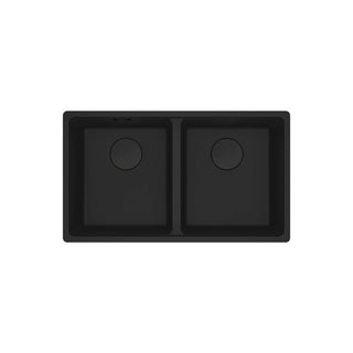 Franke Maris MRG120-35MB-FPC Undermount Double Bowl Sink (Includes Drainer) - Matte Black - MRG12035MBFPC