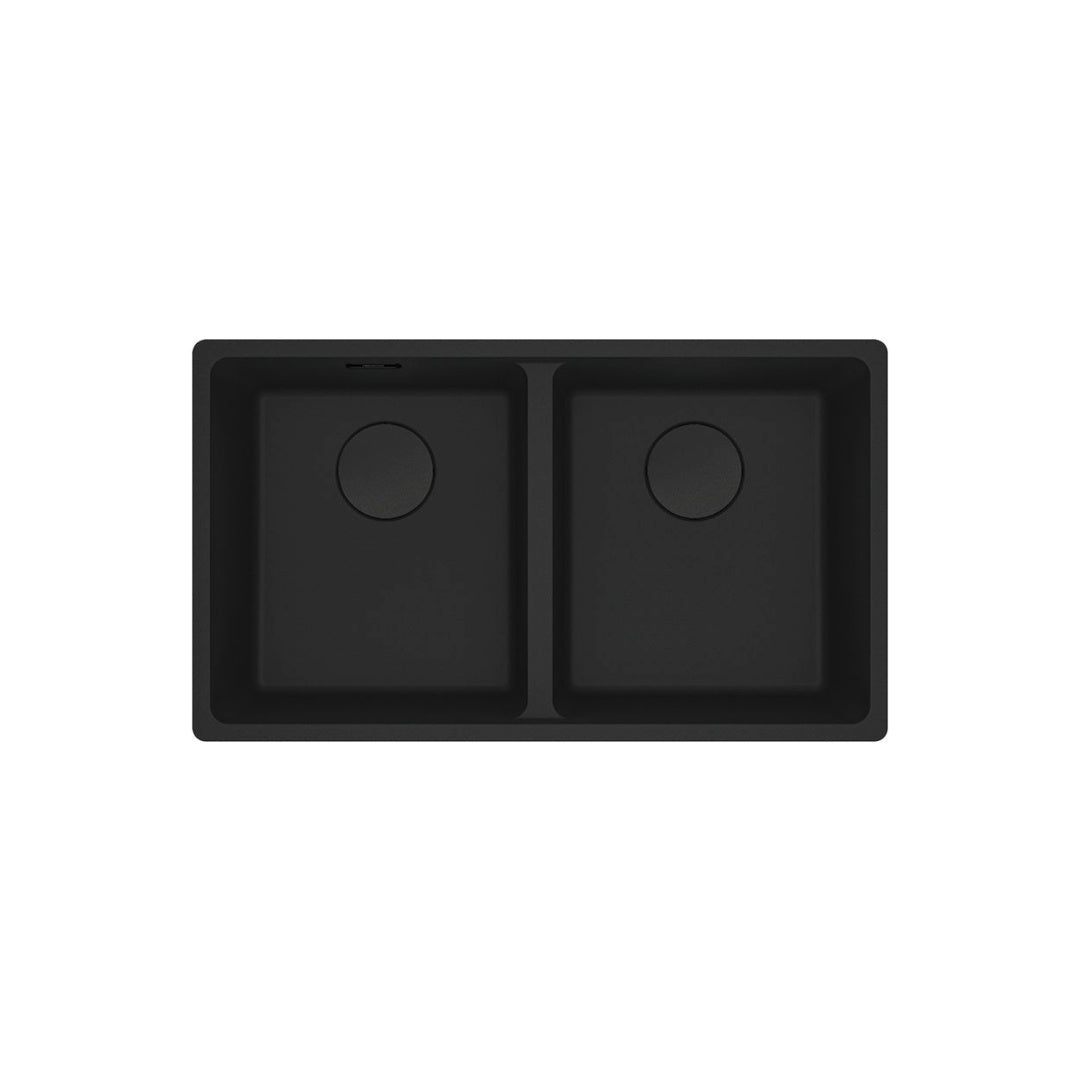 Franke Maris MRG120-35MB-FPC Undermount Double Bowl Sink (Includes Drainer) - Matte Black - MRG12035MBFPC