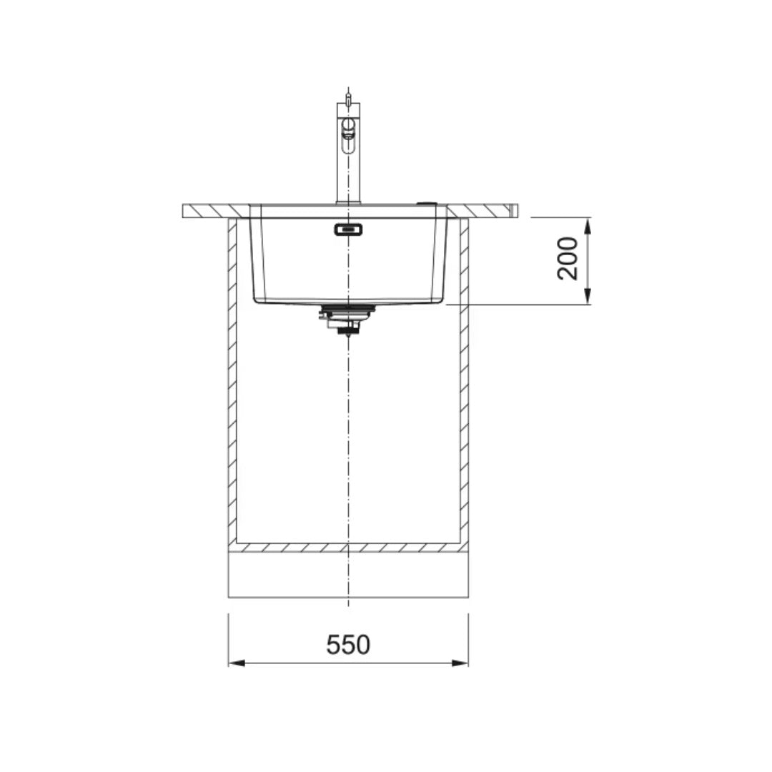 Franke Mythos MYX110-45FPC Single Bowl Undermount Sink - (Includes Extension Drainer, Rollamat & Remote Waste) - MYX11045FPC