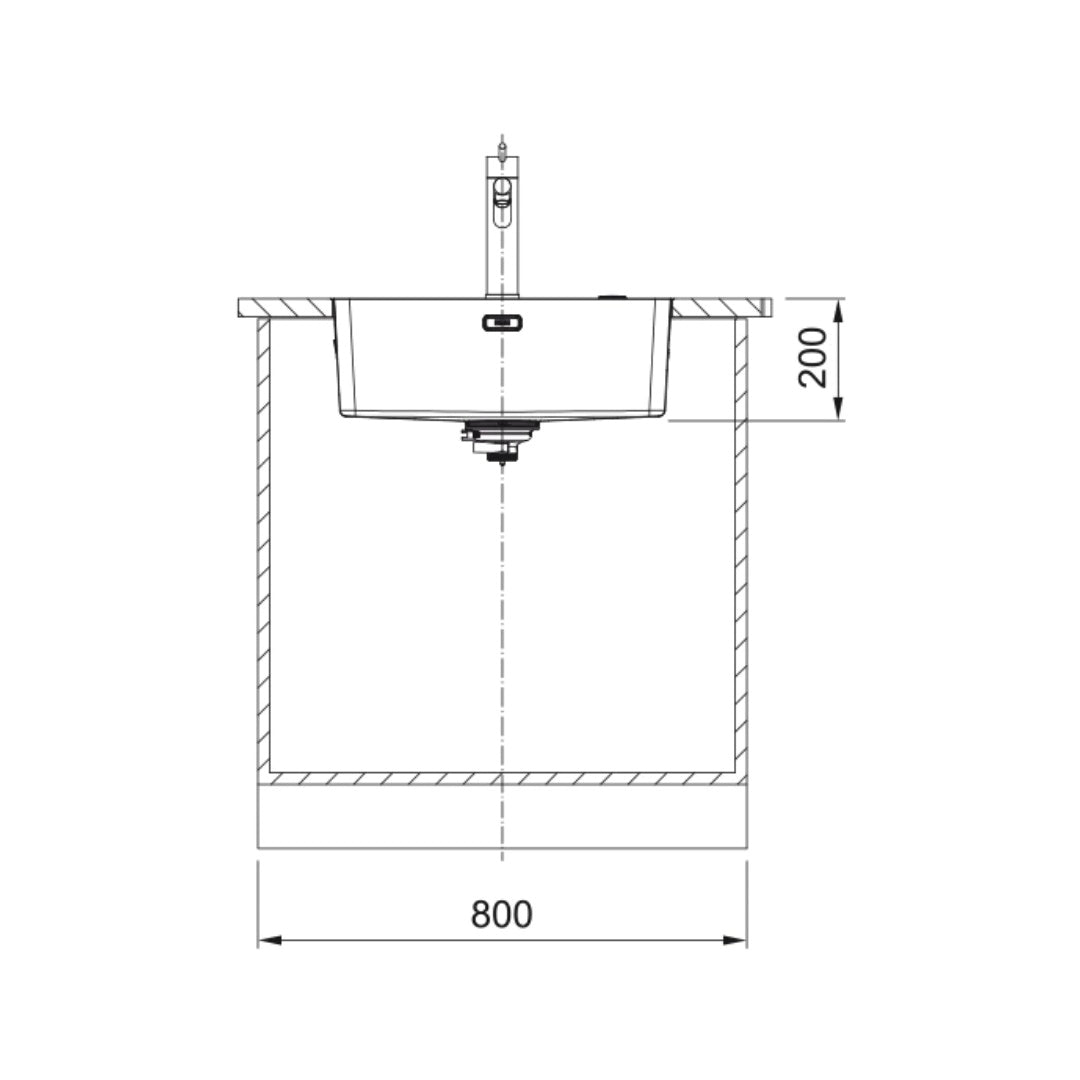 Franke Mythos Single Bowl Flushmount Sink - MYX210-55B - MYX21055B
