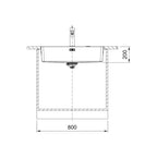 Franke Mythos Single Bowl Flushmount Sink - MYX210-70B - MYX21070B