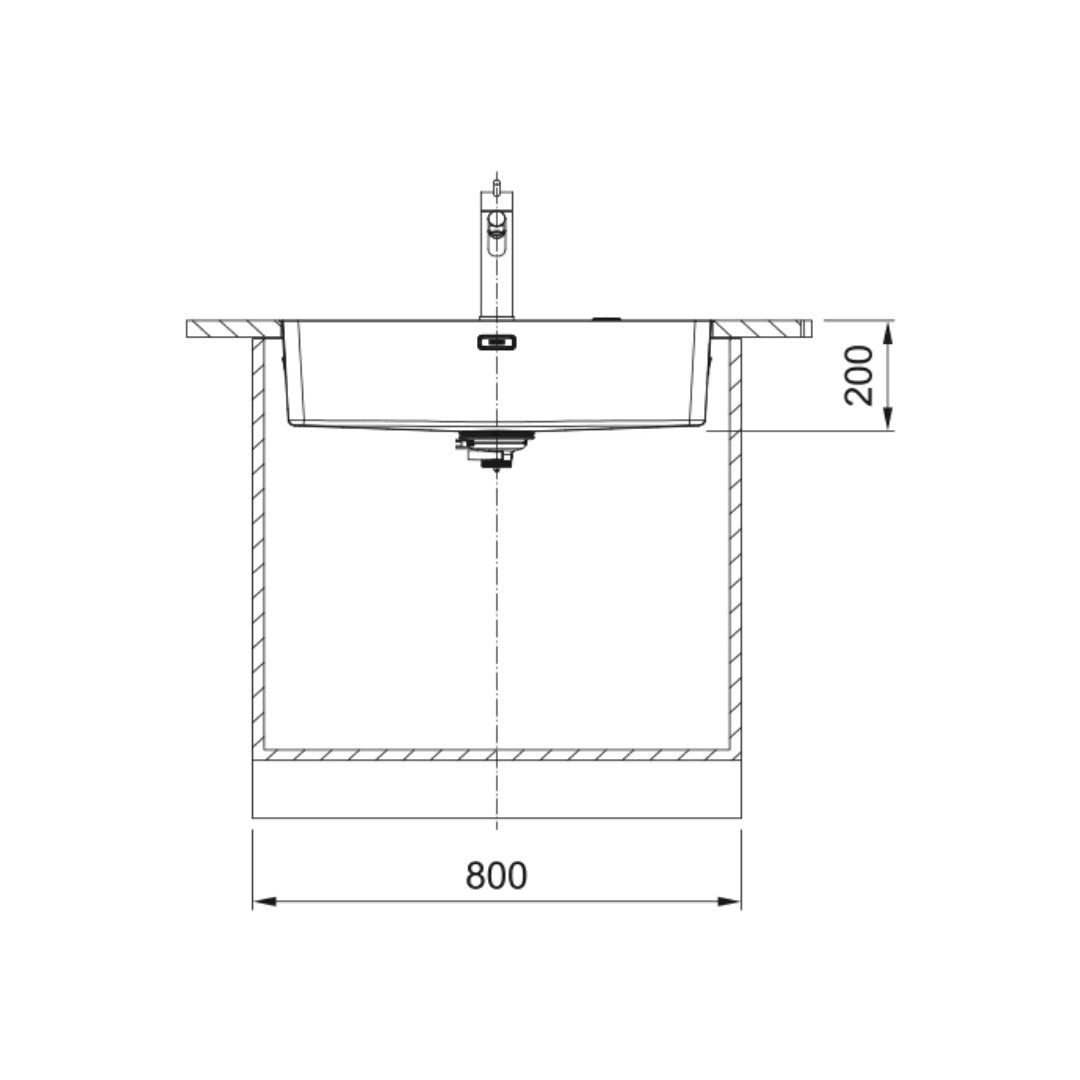 Franke Mythos Single Bowl Flushmount Sink - MYX210-70B - MYX21070B