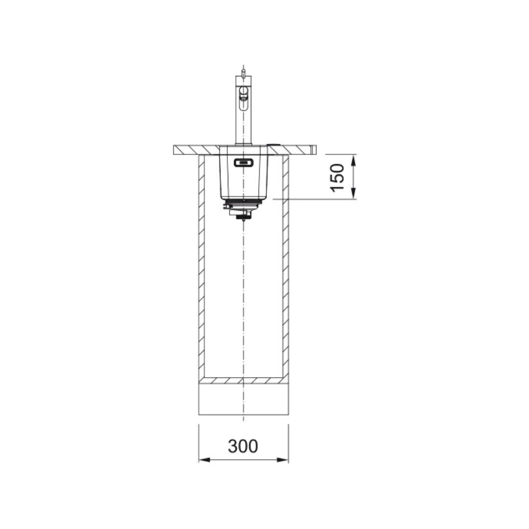 Franke Mythos Single Bowl Undermount Sink - MYX110-16B - MYX11016B