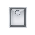 Franke Mythos MYX110-34FPC Single Bowl Undermount Sink - Includes Drainer, Rollamat & Remote Waste - MYX11034FPC
