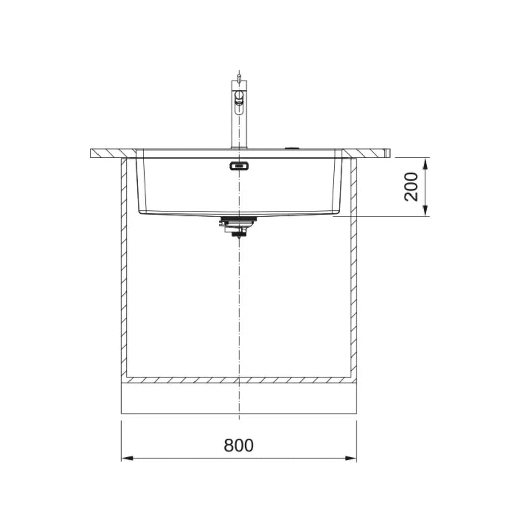 Franke Mythos Single Bowl Undermount Sink - MYX110-70B - MYX11070B