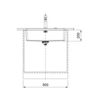 Franke Mythos Single Bowl Undermount Sink - MYX110-70B - MYX11070B