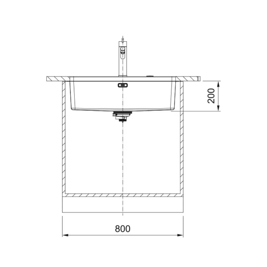 Franke Mythos Single Bowl Undermount Sink - MYX110-70B - MYX11070B