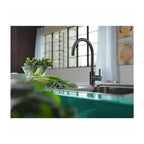 Franke TA9600BS EOS NEO Gooseneck Swivel Tap - Black Steel