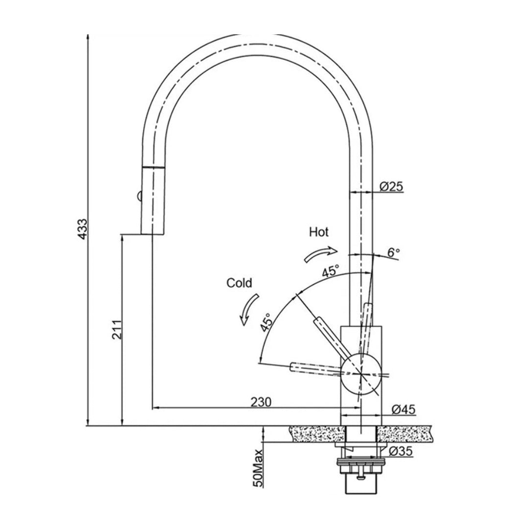 Franke TA9601 EOS NEO Pull Out Vegie Spray - Stainless Steel