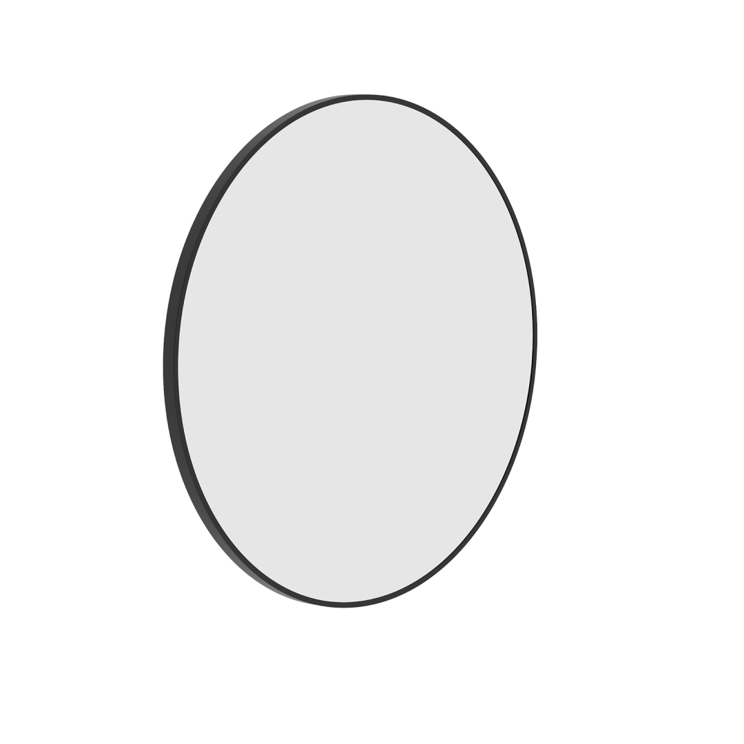 Thermogroup Ablaze Georgia Round Black Framed Mirror - GR6060B