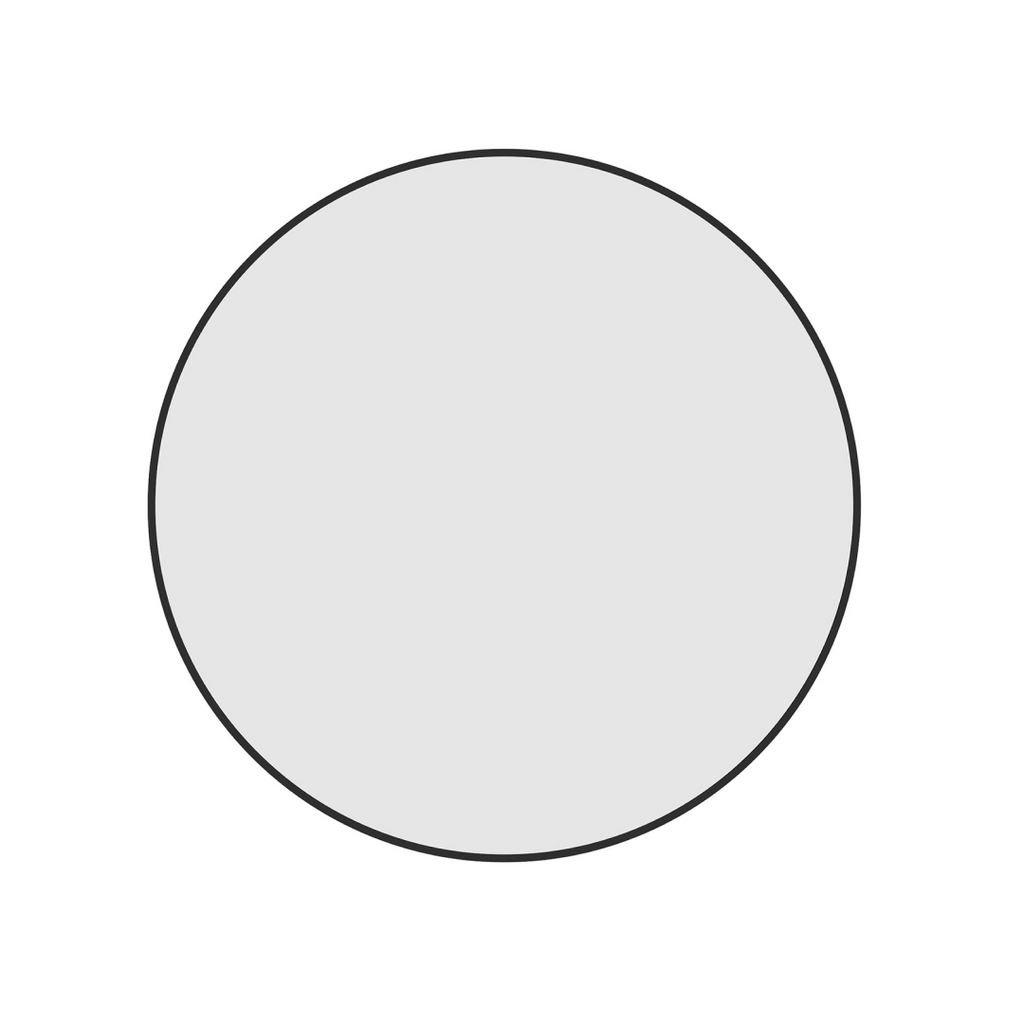 Thermogroup Ablaze Georgia Round Black Framed Mirror - GR6060B
