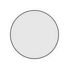 Thermogroup Ablaze Georgia Round Black Framed Mirror - GR6060B