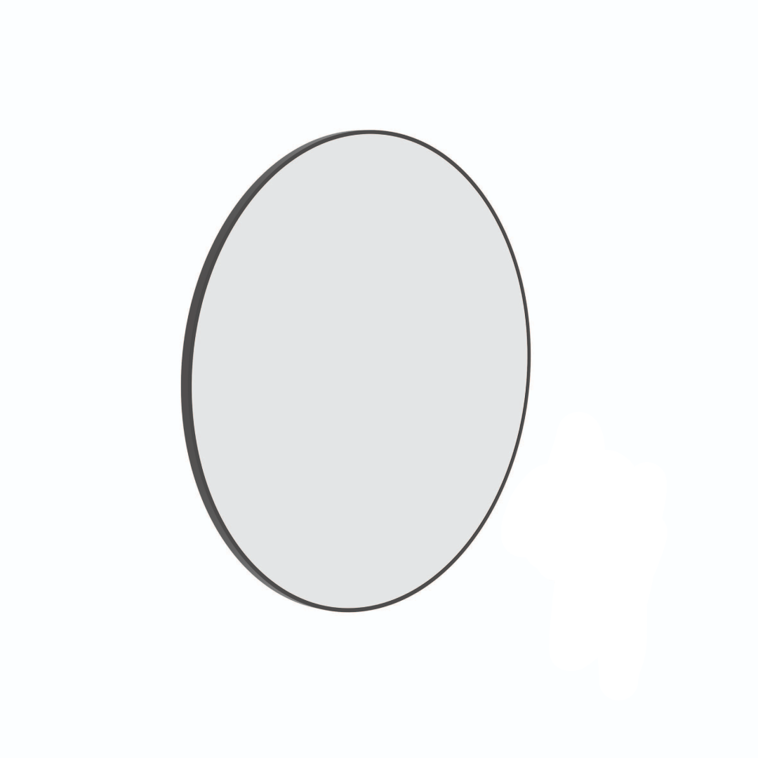 Thermogroup Ablaze Georgia Round Black Framed Mirror - GR9090B