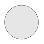 Thermogroup Ablaze Georgia Round Black Framed Mirror - GR9090B