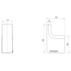 Phoenix Gloss Robe Hook - Brushed Bronze