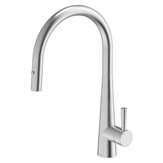 Gareth Ashton 304 Gooseneck Pull Out Kitchen Mixer with Dual Spray Function - Brushed Steel - KTA014-BR