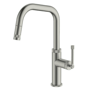 Gareth Ashton Industrial Pull Out Kitchen Mixer - Brushed Nickel - 7K1-BN