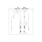 Gareth Ashton Lucia Goose Sidelever Mixer - Gun Metal - 3K4-GM