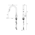 Gareth Ashton Lucia Goose Sidelever Mixer with Pullout - Chrome - SK5-2