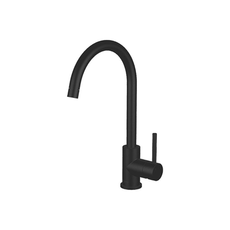 Gareth Ashton Lucia Gooseneck Sidelever Kitchen Mixer - Black