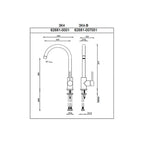 Gareth Ashton Lucia Gooseneck Sidelever Kitchen Mixer - Black - 3K4-B