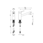 Gareth Ashton Lucia Kitchen Mixer - Chrome - 3K1