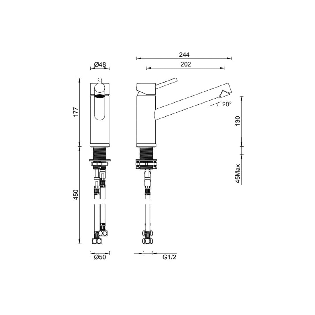 Gareth Ashton Lucia Kitchen Mixer - Chrome - 3K1