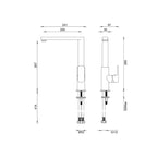 Gareth Ashton Madison Side Lever Kitchen Mixer - Chrome - 2K1