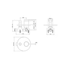 Gareth Ashton Poco Diverter Wall Mixer - Chrome - 6SHD-EXT + 6SHD-INT