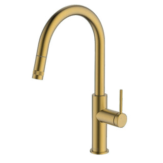 Gareth Ashton Poco Pull Out Kitchen Mixer - Brushed Brass - 6K1-BB
