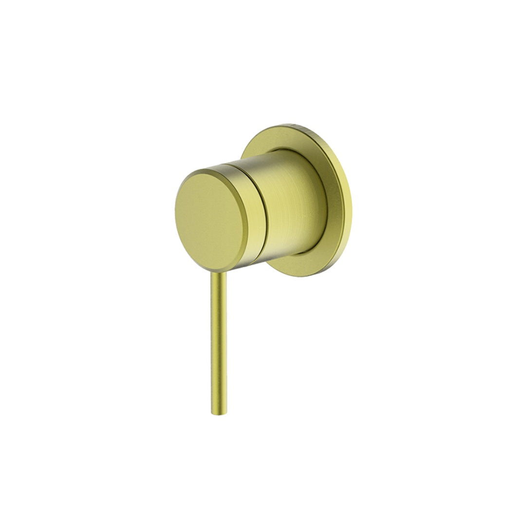 Gareth Ashton Poco Shower Wall Mixer - Brushed Brass - 6SH-EXT-BB + 6SH-INT-BB