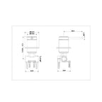 Gareth Ashton Poco Shower Wall Mixer - Brushed Nickel - 6SH-EXT-BN + 6SH-INT-BN