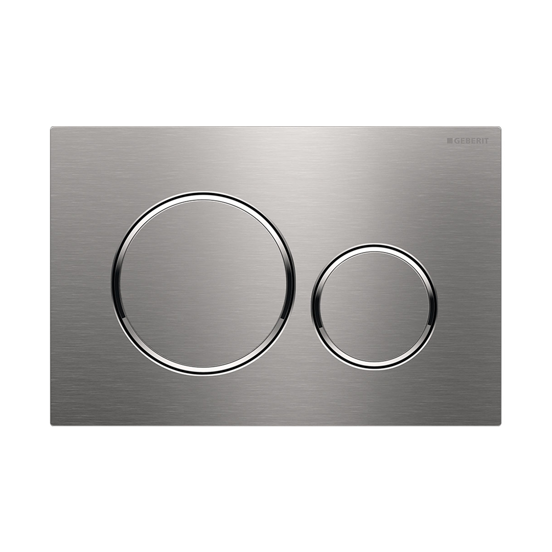 Turner Hastings Fino WhisperFlush Floor Mounted Toilet Package (Includes Geberit Cistern & Brushed Stainless Steel Flush Plate) - Gloss White - FP50GE-GW-K-BN