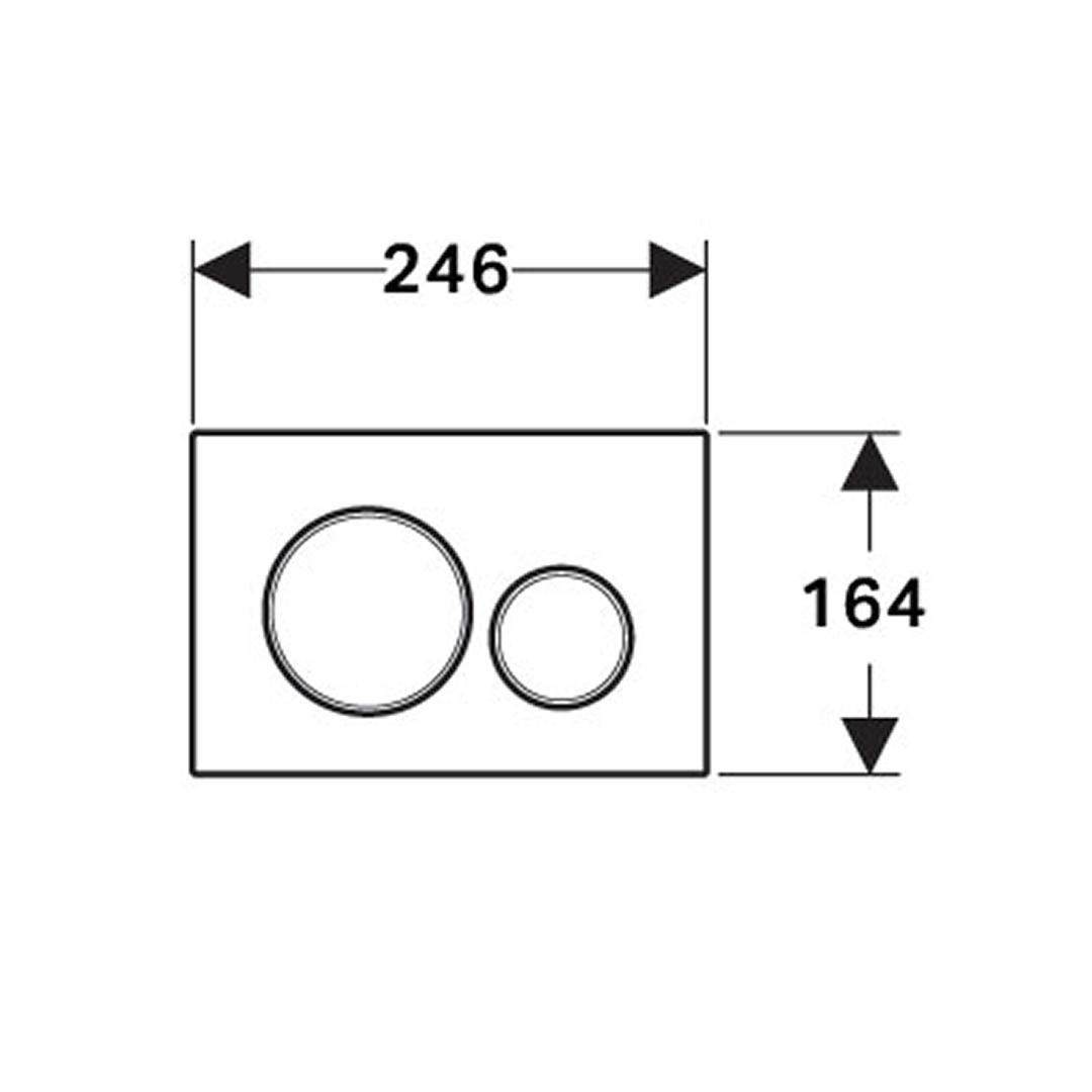 Turner Hastings Fino WhisperFlush Floor Mounted Toilet Package (Includes Geberit Cistern & Brushed Stainless Steel Flush Plate) - Gloss White - FP50GE-GW-K-BN