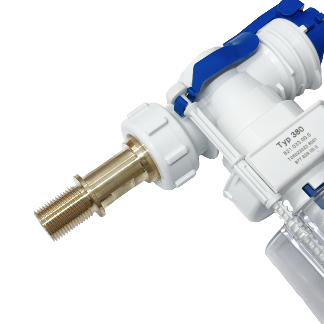 Geberit Impuls 380 Inlet Valve - Long Nipple - 222.026.00.1