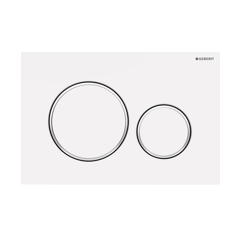 Turner Hastings Fino WhisperFlush Floor Mounted Toilet Package (Includes Geberit Cistern & Matte White Flush Plate) - Gloss White - FP50GE-GW-K + 115.882.01.1