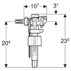 Geberit Type 383 Fill Valve 3/8" Brass Nipple - 222.011.00.5