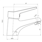 Gentec DZR Brass Mixer w/Yellow & Blue Printed Handle - REB1000