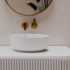 Pietra Bianca Georgia Above Counter Basin 450 x 130mm - Matte White - PBS2122