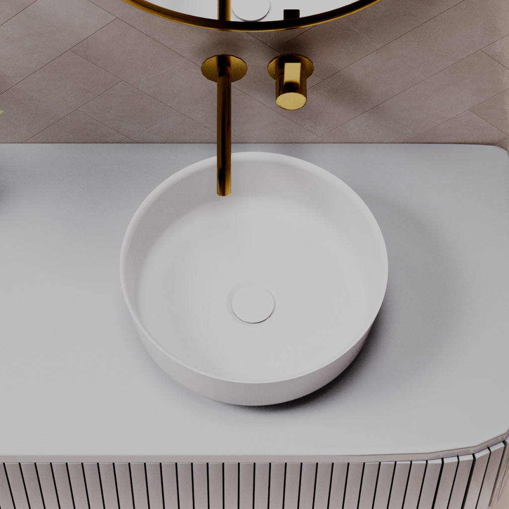 Pietra Georgia Above Counter Basin 360 x 130mm - White Matte - PB3021-WM