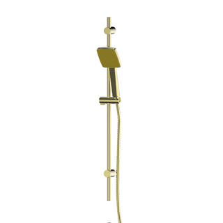 Greens Glide Syntra RainBoost Adjustable Rail Shower - Brushed Brass - 64400BB