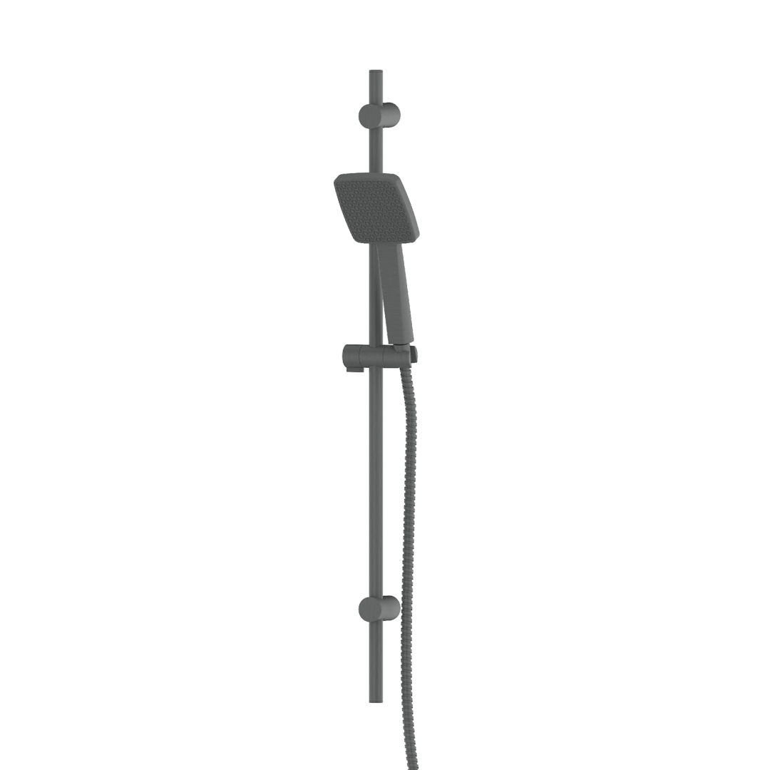 Greens Glide Syntra RainBoost Adjustable Rail Shower - Gun Metal - 64400GM