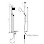 Greens Glide Syntra RainBoost Adjustable Rail Shower - Brushed Brass - 64400BB