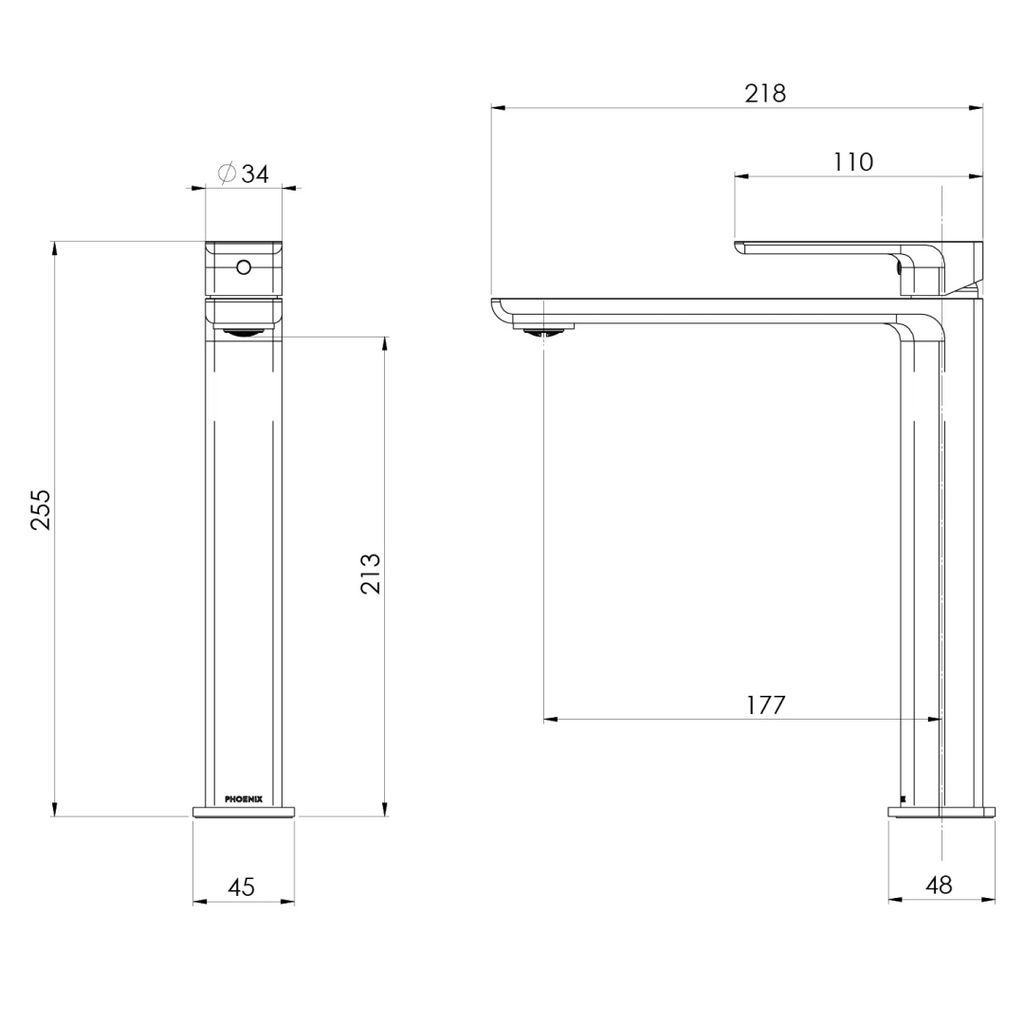 Phoenix Gloss MKII Vessel Basin Mixer - LF Chrome - 135-7900-00-1