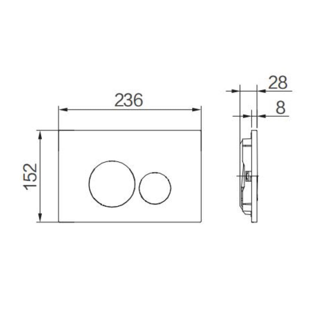Argent Grace Round Mechanical Flush Plate - Matte White - F5020MW