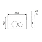 Argent Grace Round Mechanical Flush Plate - Matte White - F5020MW