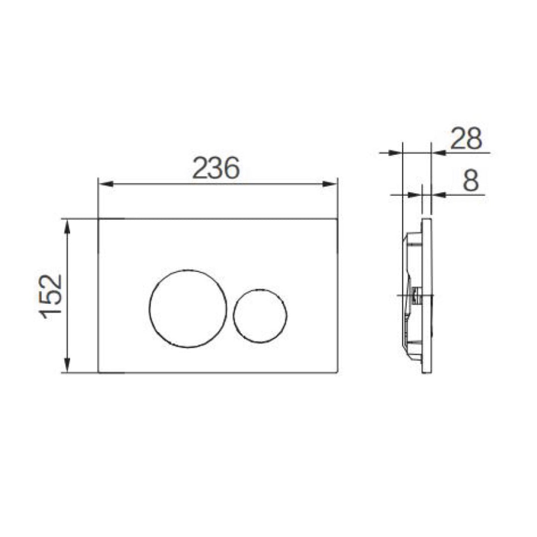 Argent Grace Round Mechanical Flush Plate - Matte White - F5020MW